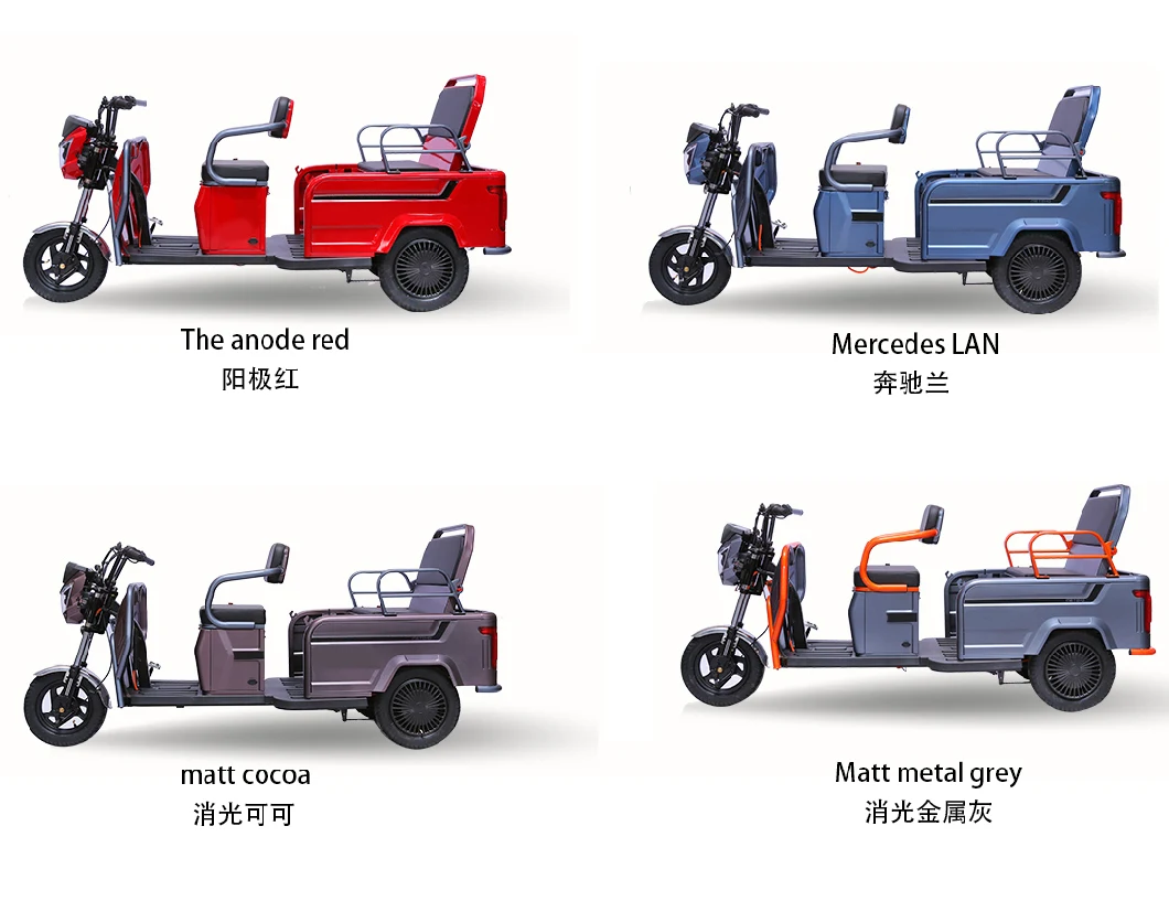 Multi-Purpose Foldable Seat Cheap Electric Rickshaw Three Wheel Tricycle for Passengers