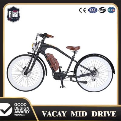 Bicicleta eléctrica vintage MID-Drive Vacay Ebike Beach Cruiser